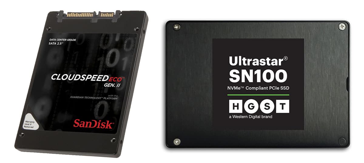 Figure 2: Newly Certified SanDisk-branded CloudSpeed™ Eco Gen. II SATA solid state drive (SSD) and the HGST-branded Ultrastar® SN100 PCI Express (PCIe) NVMe among options for vSphere and Virtual SAN