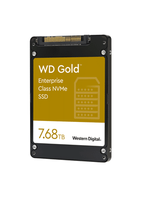 image of the WD Gold NVMe SSD 7.68TB by Western Digital