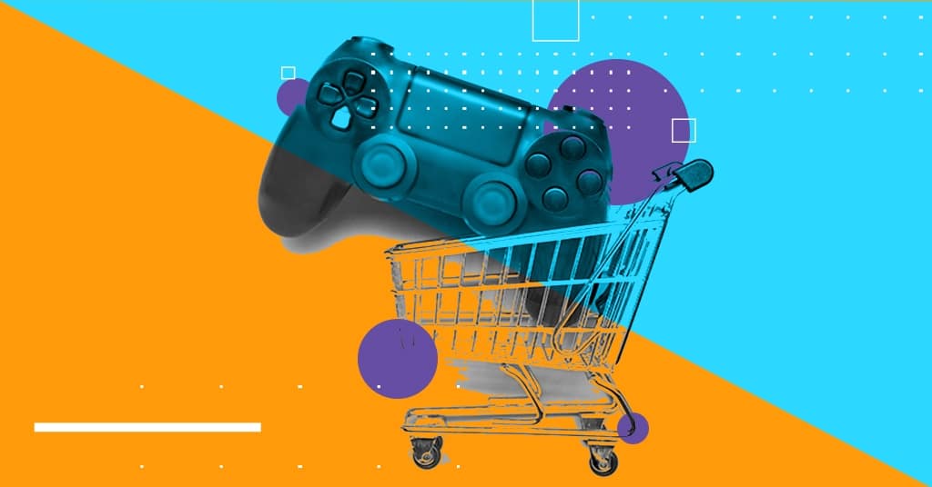 game controller in a shopping cart