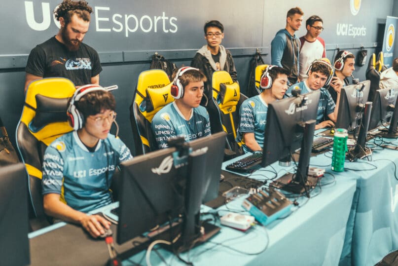students in esports arena